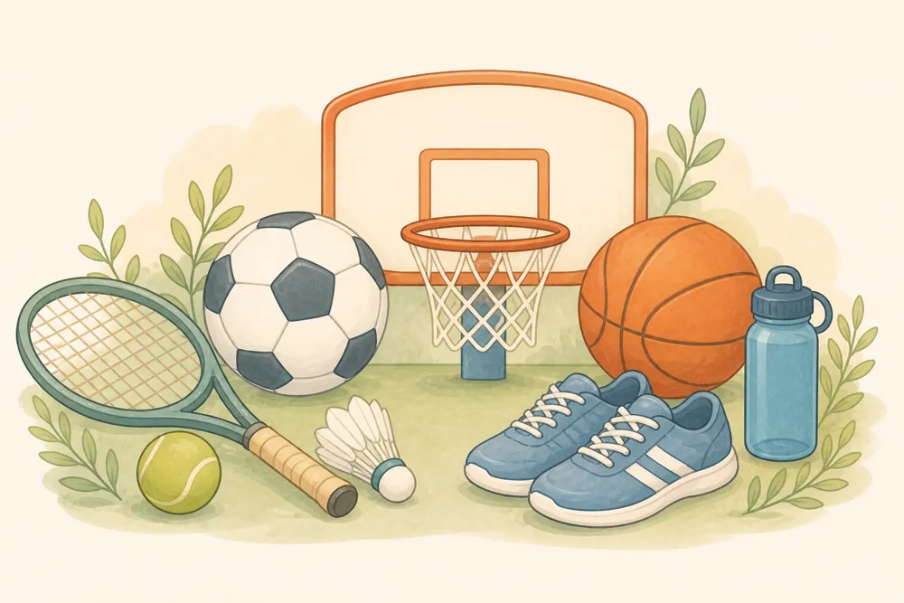 Illustration d’équipements de différents sports